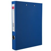 得力5457 包胶纸板文件夹 A4（2孔D型夹+板夹）<蓝色>