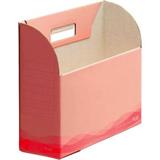 普乐士 纸质文件整理盒 A4 新横式<粉色>