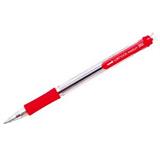 三菱铅笔SN-101透明杆按动式圆珠笔 0.5mm<红色>