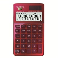 卡西欧SL-1000TW-RD卡片式时尚办公计算器 红色