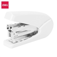 得力0429时尚炫彩型省力订书机20页 适配12#订书钉 白色