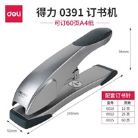 得力0391订书机重型订书器 颜色随机 可订60页(23/6-23/10) 得力0391订书机重型订书器