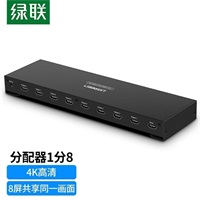 绿联HDMI 1进8出分配器 带电源适配器 40203