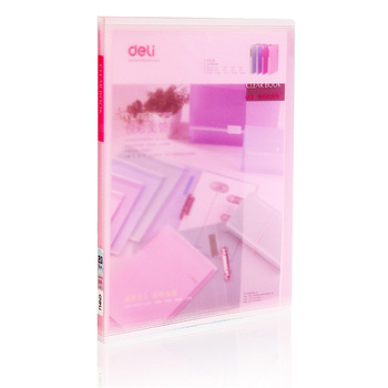 得力 半透明悦彩系列资料册 A4/20<红色>