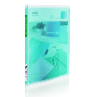 得力 半透明悦彩系列资料册 A4/20<绿色>