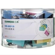Sunwood三木 32mm-3#彩色筒装长尾票夹 2013（24只/筒）